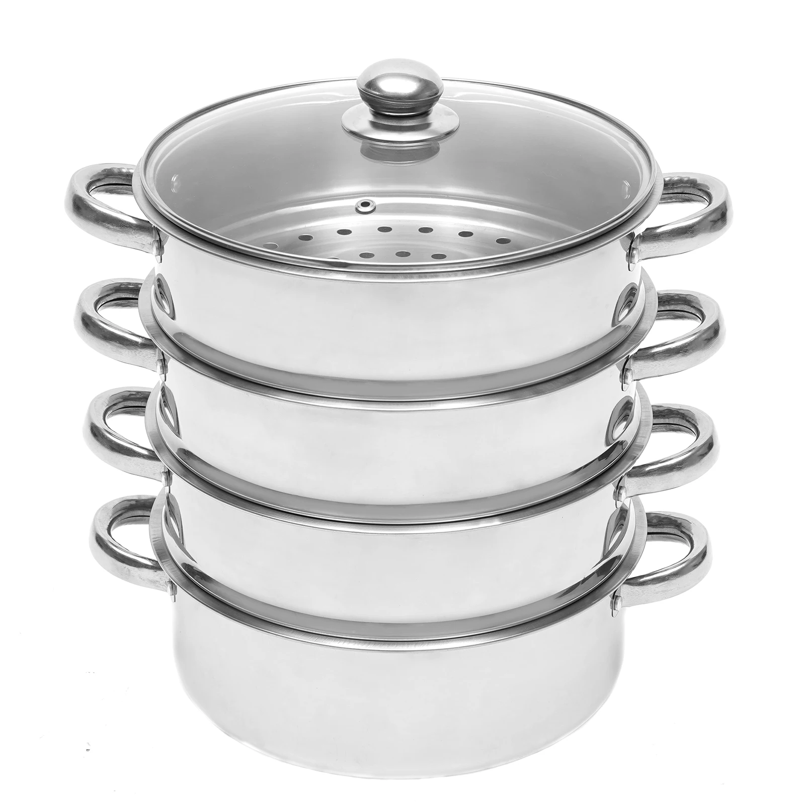 

keep-alive5-Tier Stainless Steel Steamer Pot, for Induction, Gas, Multi-Layer Cooking, Healthy Food Steamer for Family