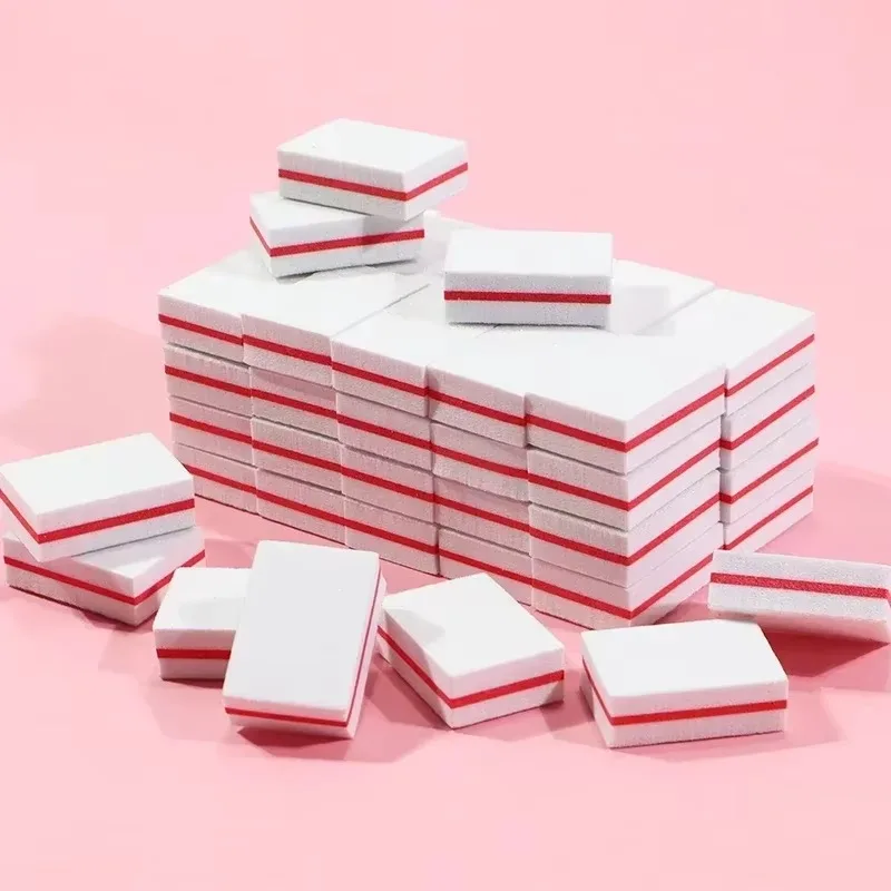 10/50Pc Mini Buffing Sanding Files Block Pedicure Care Nail Art Buffer Polish Manicure Pedicure Nail File Tools Nail Charm