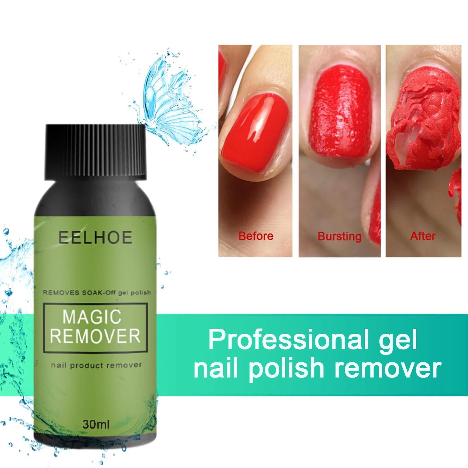 Sdotter 1pc eelhoe profession elle magie schnell entferner gel nagellack sauber abweichen entferner maniküre schicht nagel kunst entfernungs gel