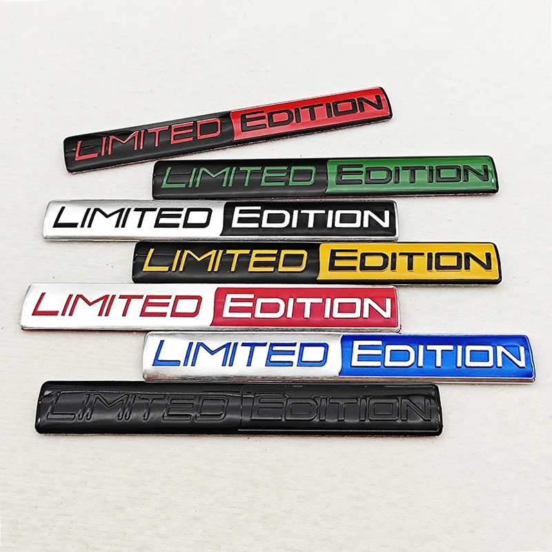 Emblema de edición limitada, insignias de aluminio 3D, pegatina, emblema deportivo de carreras para guardabarros lateral de maletero trasero, coche y motocicleta