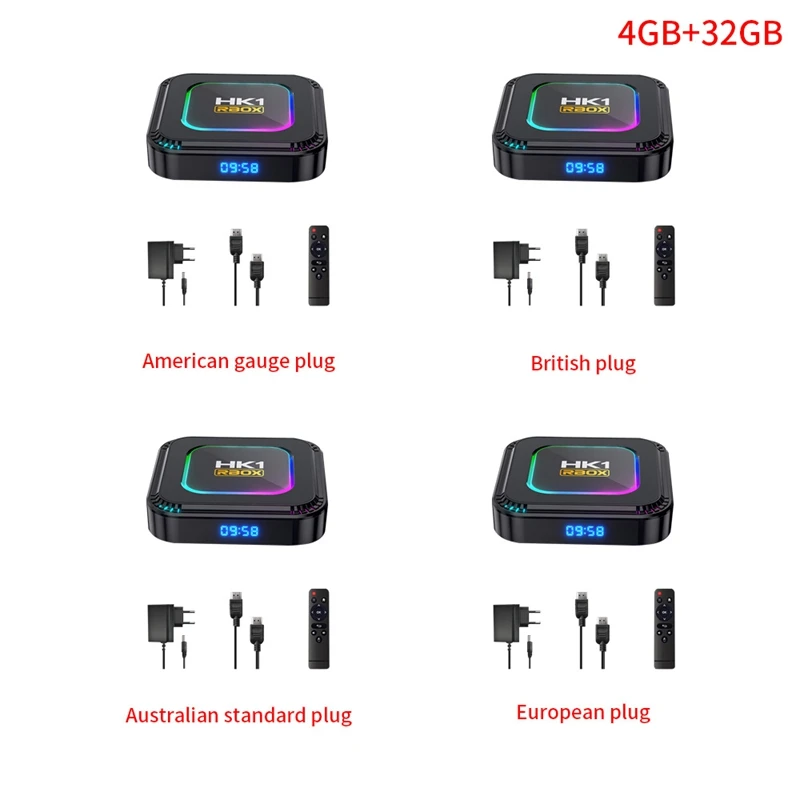 

4+32G Smart TV Box Android 13 RK3528 HDR10 8K RGB Light BT 5.0 Wifi6 Voice Media Player TV Box