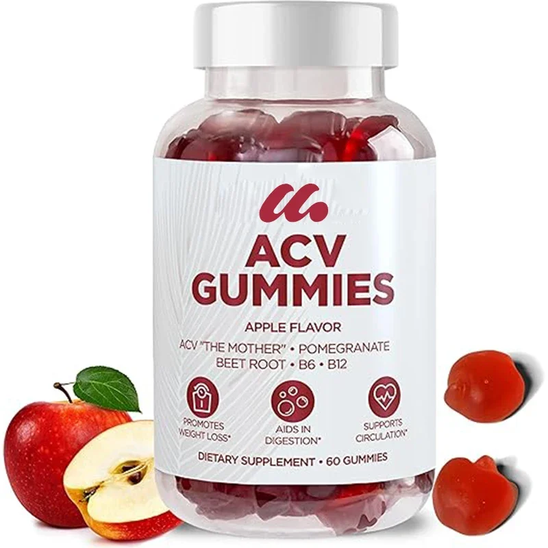 

Apple Vinegar Gummies - Advanced Health Weight, Detoxification, and Cleansing | Beetle Roots, Pomegranates, Folic Acid, B6/B12