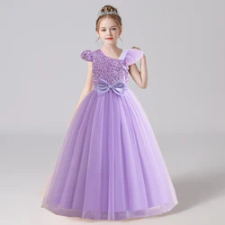 Little Big Girls One Shoulder Sequined Flower Girl Birthday Party Graduation Ceremony Pageant Gown