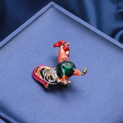 Funny Enamel Chicken Brooches Women Colors Rooster Cock Party Casual Brooch Pins Gifts