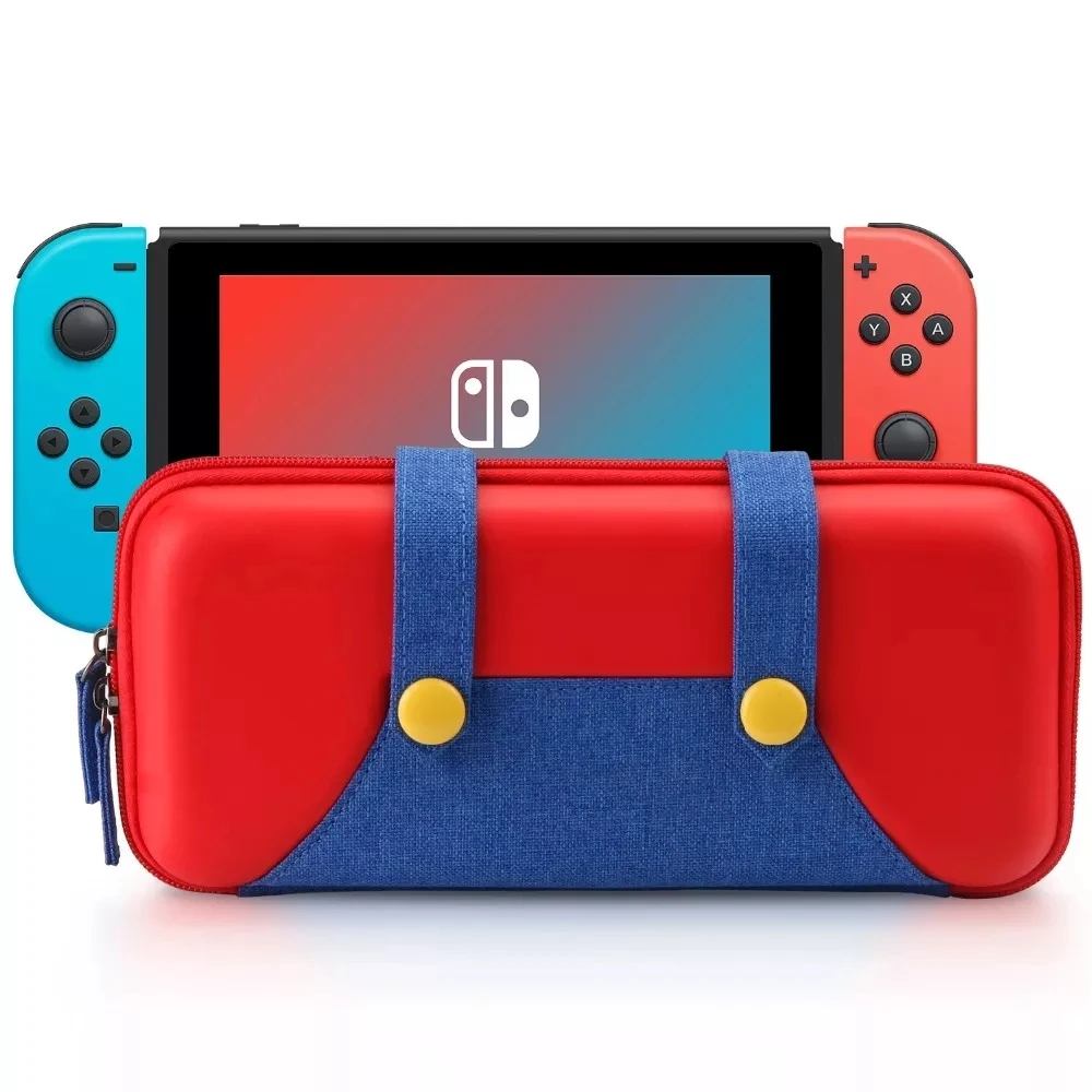 Tas jinjing pelindung kantong EVA untuk Nintendo Switch tas penyimpanan tas tangan Travel Shell untuk n-switch Lite tas pembawa