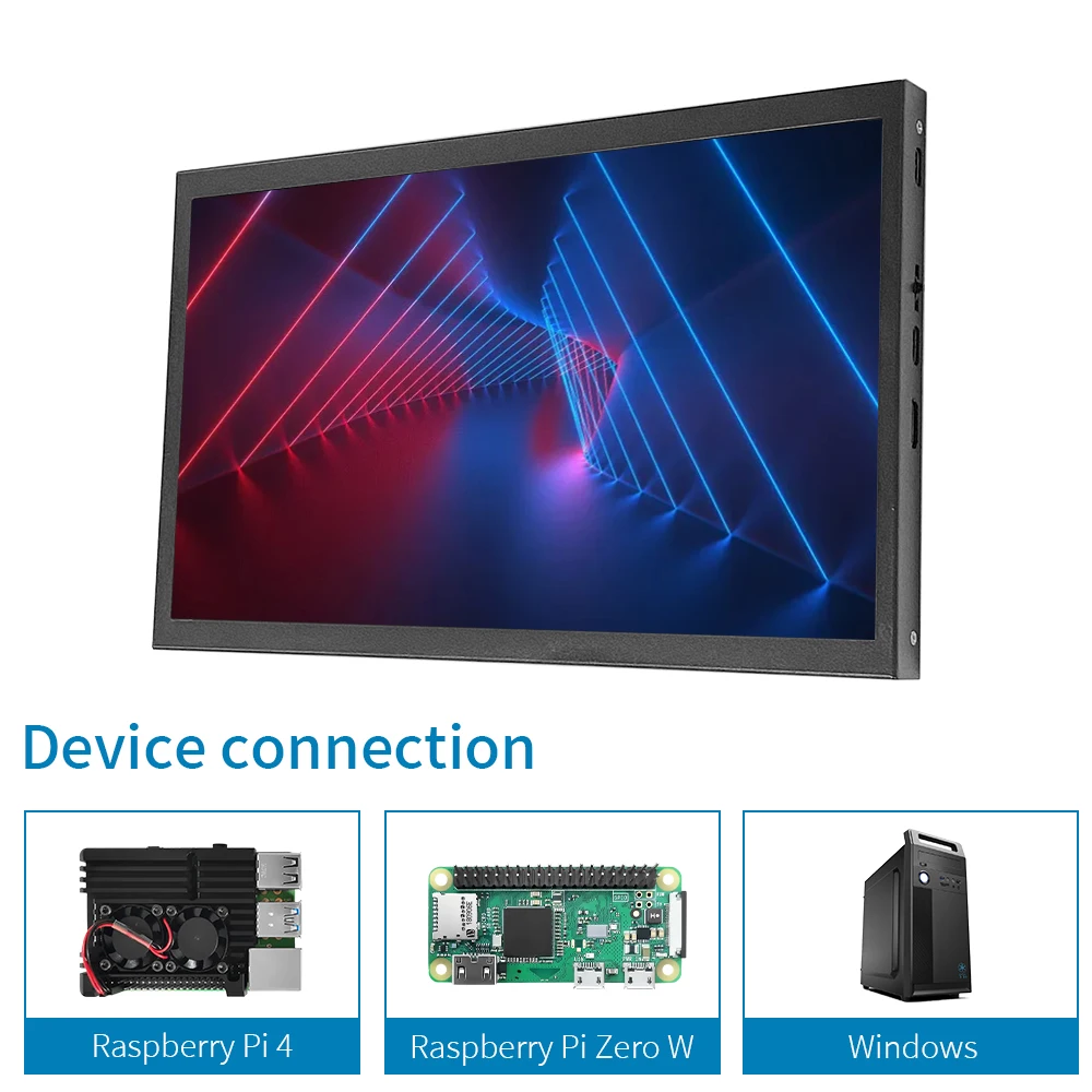 Imagem -05 - Monitor Portátil Compatível com Hdmi Touch Screen com Alto-falantes Módulo Raspberry pi Display para Computador pc Ps4 Laptop 10.1