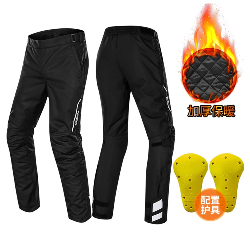 Winter Motorcycle Riding Pants Do Not Take Off Anti-Fall Warm Commuter Leisure Quick Take Off Motorcycle Windproof Pants Men