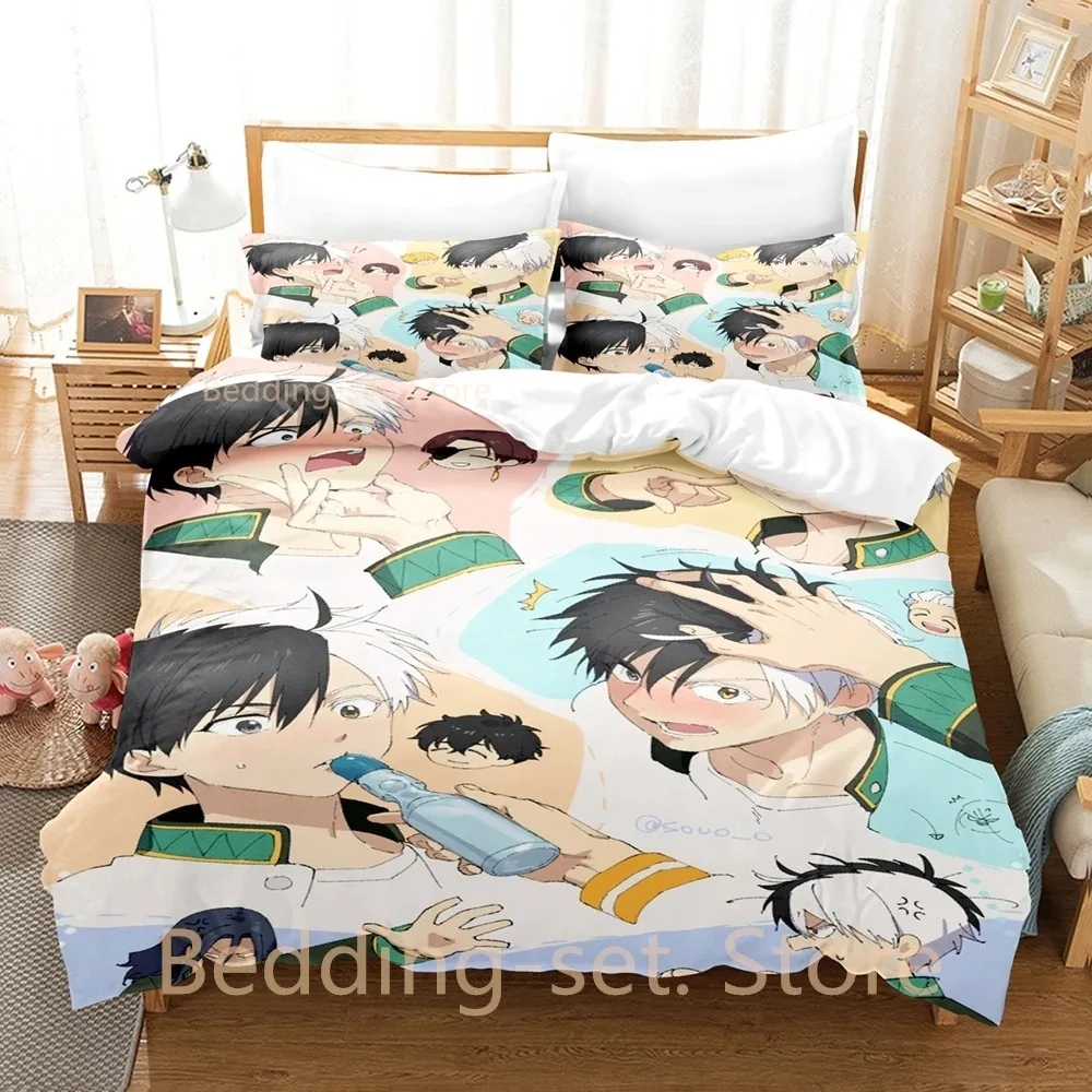 

Hayato Suou Bedding Set Single Twin Full Queen King Size Bed Set Adult Kid Bedroom Duvetcover Sets 3D Print Anime Bed Sheet Set