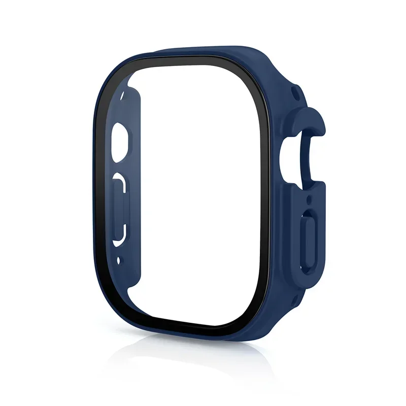 HD gehärtetes Glas + Hülle für Apple Watch Ultra 3/2/1 49 mm PC-Stoßstange + Displayschutzfolie Abdeckung iWatch Serie Ultra 3 49 mm Zubehör