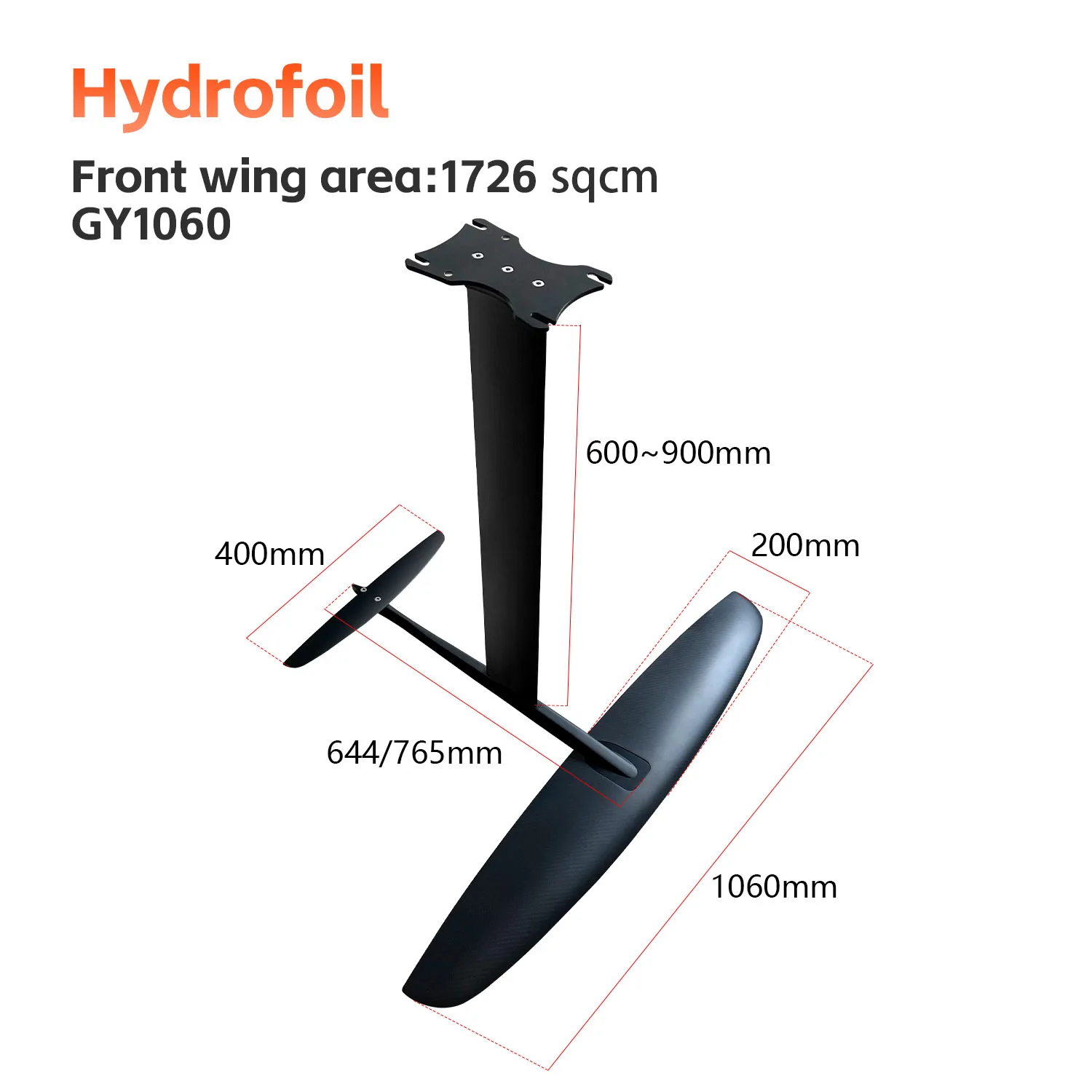 

New Hydrofoil Sold At A Low Price Factory Custom Inflatable Hydrofoil Foil Board Hard Board Surfing Carbon Fiber Wing Foil