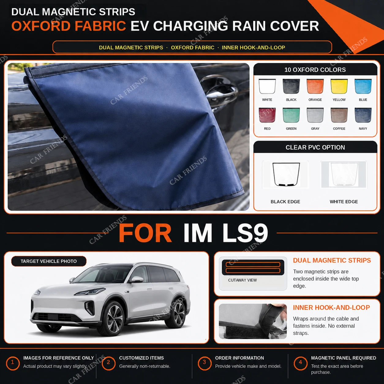 capa-de-chuva-para-porta-de-carregamento-ev-em-tecido-oxford-im-ls9-com-tiras-magneticas-duplas-repelente-a-Agua-para-carregamento-externo