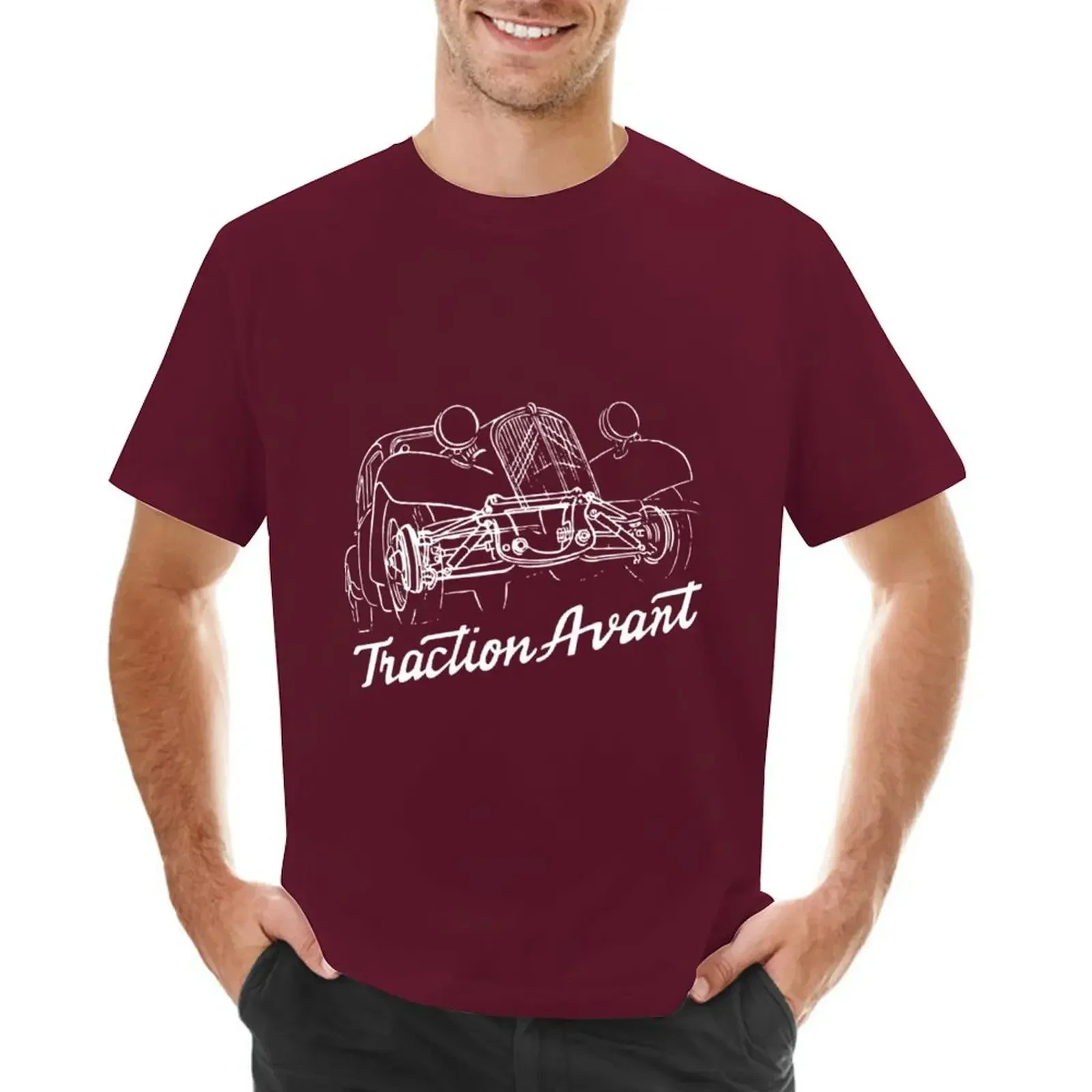 Citroen Traction Avant T-shirt oversized customs shirts graphic tees summer clothes men clothing Short Sleeve Round Collar 2024