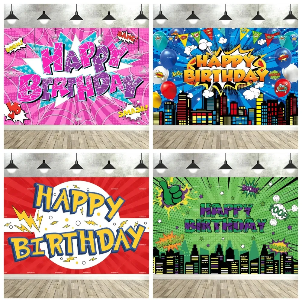 

Spider web lightning themed birthday background, boy girl children birthday party decoration banner photography studio Backdrop