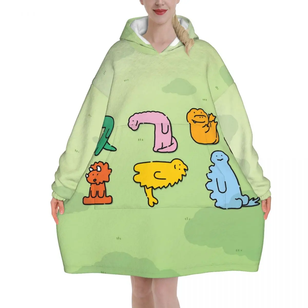 Oversized Jogumans Wearable Blanket Winter Gifts for Women Men Ultrasoft Plush Warm Sweatshirt Blankets With Pocket