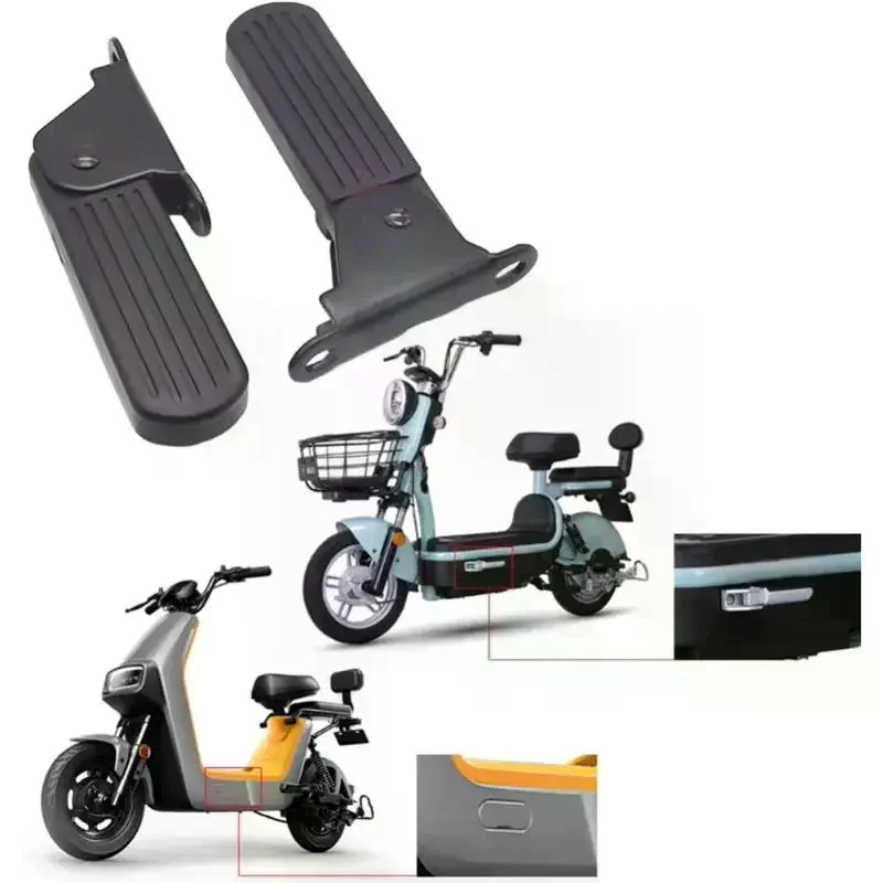 1 Pair Foldable Front Foot: Pedals Yadi Aima U1 E-Bike Lightweight Aluminum Alloy Anti-Slip Cycling Pedals Accessories
