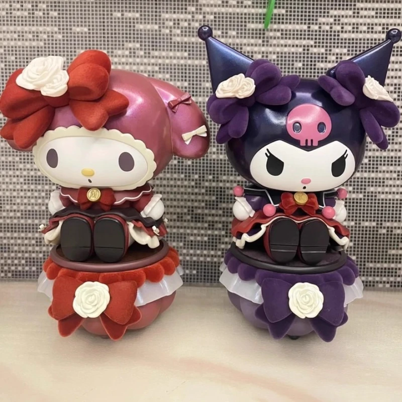 

Anime Rose Series Kuromi & Melody Action Figures Cartoon Themed Collectible Desktop Model Decor Toy Children Surprise Gift