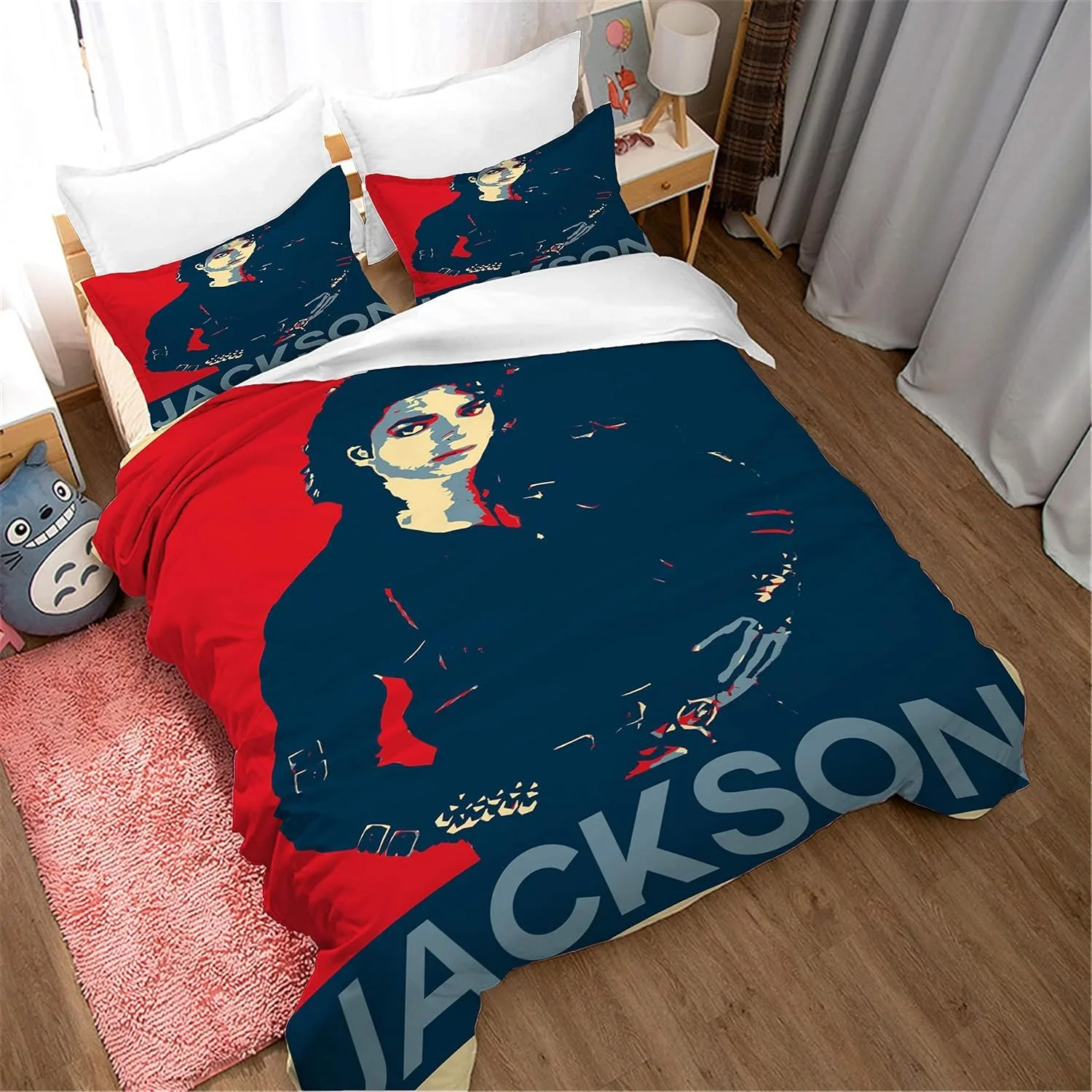 

Michael Jackson Cartoon Printed Bedding Sets Exquisite Bed Supplies Set Duvet Cover Bed Comforter Set Luxury Birthday Gift