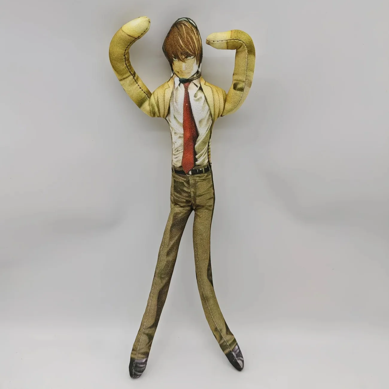 Anime DEATH NOTE Yagami Light Cosplay Plush Cotton Stuffed Doll Mascot Slender Twistable Shape Room Decoration Abstract Props