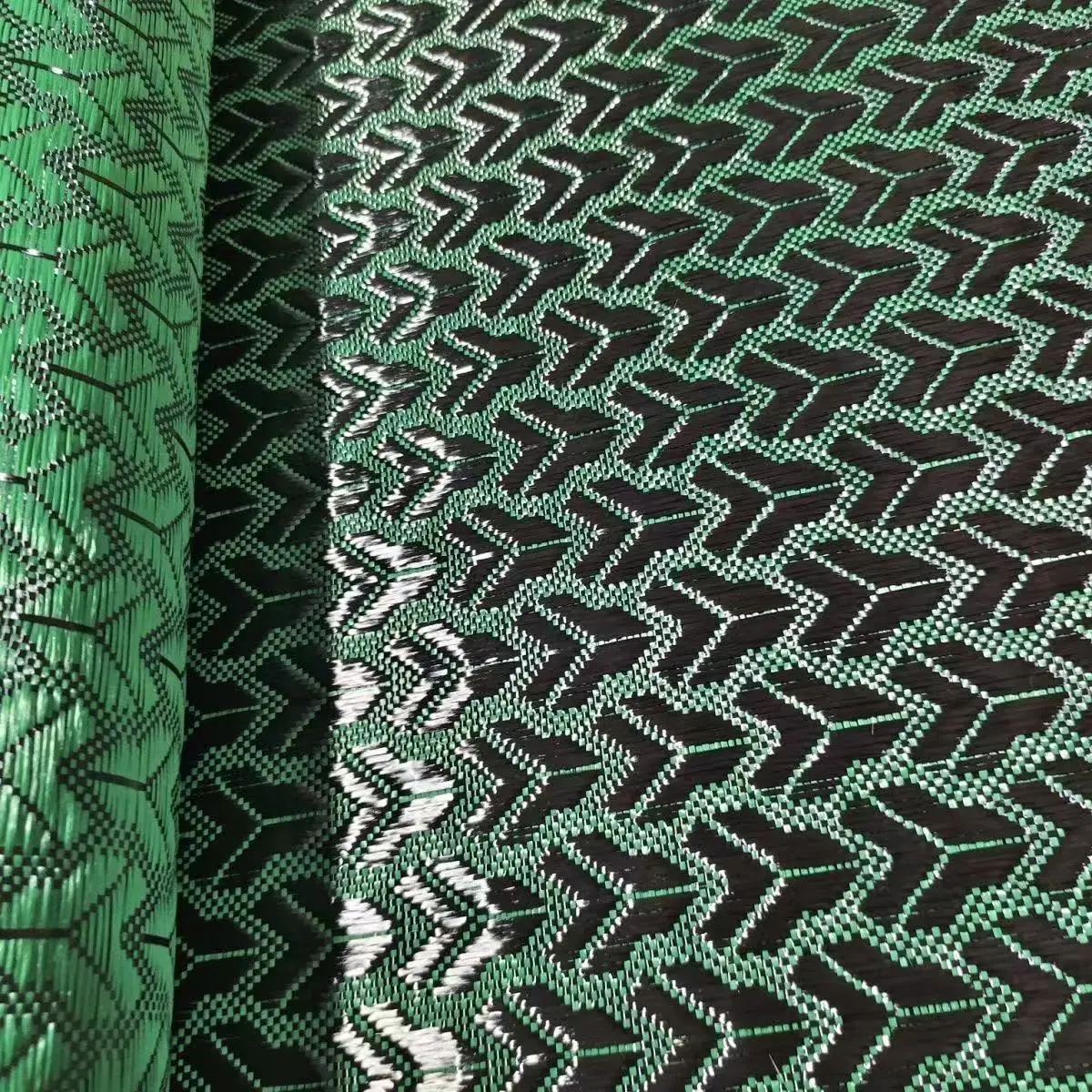 3K 240g Kohlefaser und Green Cola Li Gemischtes Gewebtes Gewebe Vakuum-Führungstasche Carbon DIY Gladiator Kohlefaser-Jacquard-Gewebe – Detail 8