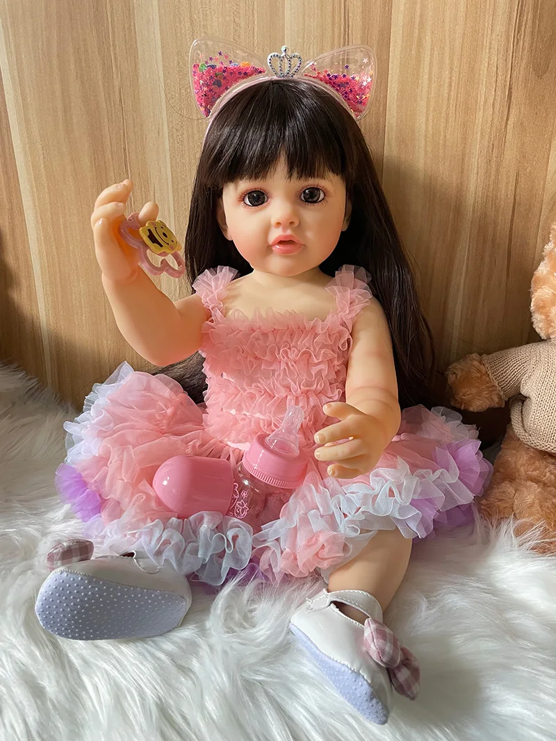 Cokela 22 cale/55 cm Lalka Reborn Noworodek Miękka Lalka Reborn Skóra 3D z Widocznymi Żyłkami Ręcznie Robiona Lalka Modowa