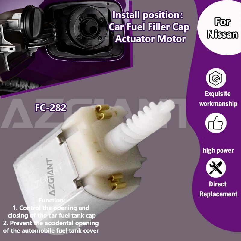 

AZGIANT FC-282 Car fuel filler cap locking system motor For Nissan Pathfinder V6 V8 3.5L 4.0L 5.6L l4 2.5L 2008-2015 durable kit