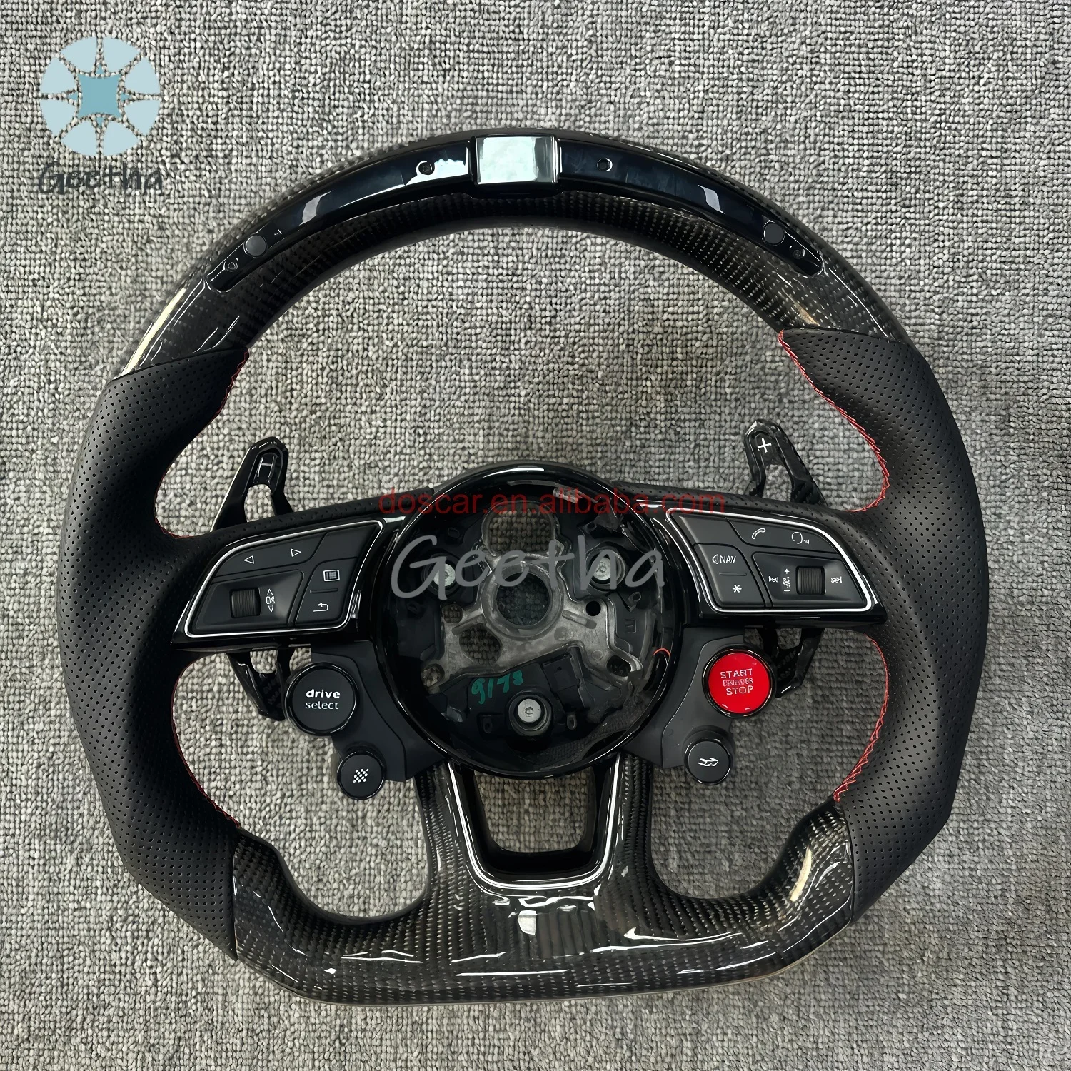 

For Popular Wholesale Leather Carbon Fibre LED Car Steering Wheel for Audi A3 A4 A5 A6 B7 S3 S4 S5 RS3 RS4 RS5 Car Steering Whee