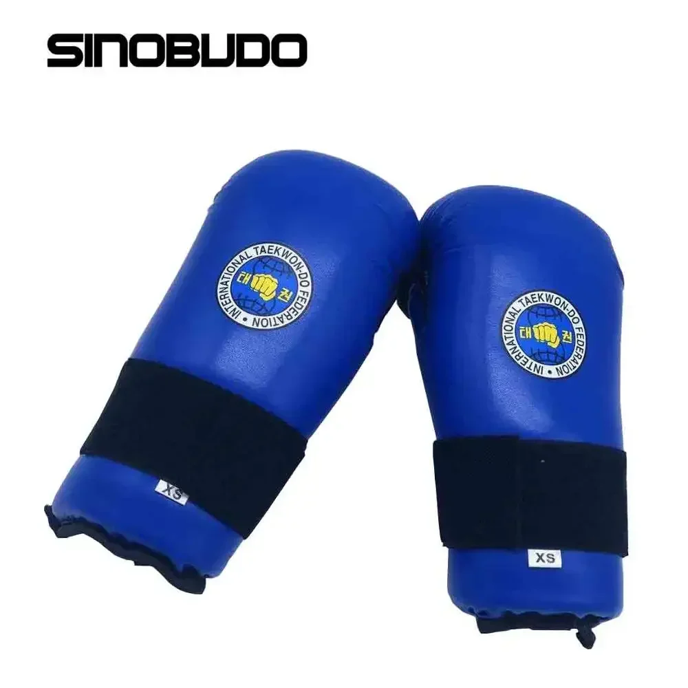 High Quality ITF Taekwondo Foot Gloves Set Protector Ankle Support Defense PU Leather Foot Guard Boot Boxing Adult Child Protect