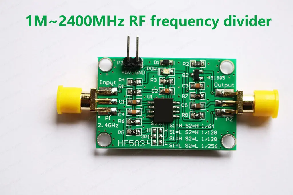 1M~ 2400MHz radio frequency divider, module 64 divided by 128 divided by 256 divided by frequency