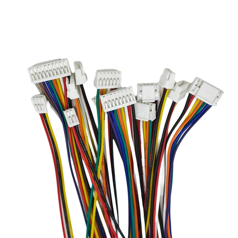 10PCS GH1.25 1.25mm Female Connector Terminal Cable 15cm 1.25 Connector witch lock 2p 3p 4p 5p 6p 7P 8P Single Double Head
