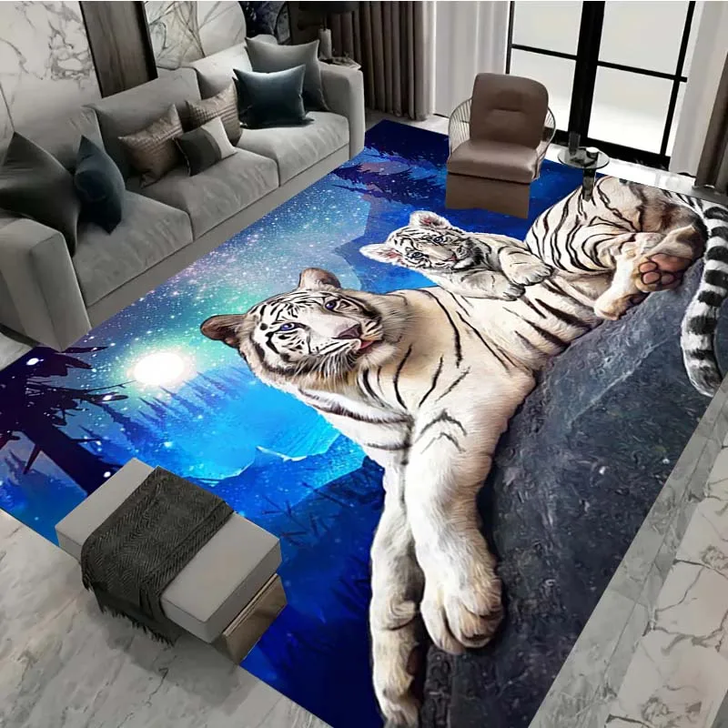 

Animal tiger leopard print carpet, living room, children's bedroom, door edge carpet, absorbent and non slip, customizable