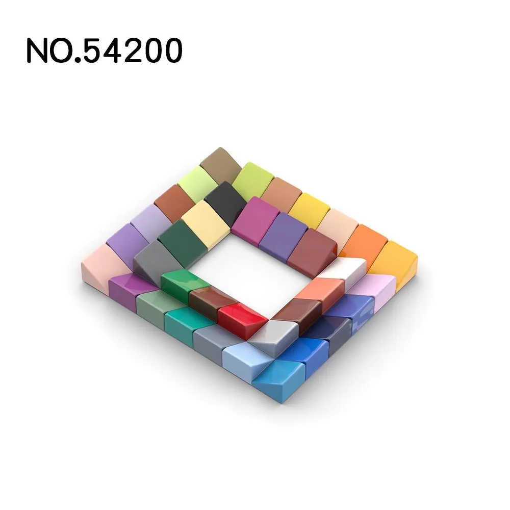 50Pcs  MOC 54200 Slope 30° 1 x 1 x 2/3 Brick Changeover Catch for High-tech Building Blocks Parts Tech Parts Toy DIY Educational