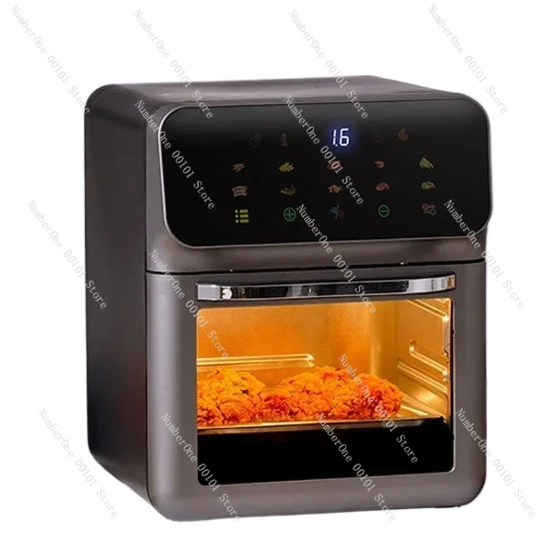 Smart Electric Air Fryer Large Capacity Convection Oven Deep Fryer Without Oil Kitchen 360°Baking Viewable Window Home Appliance