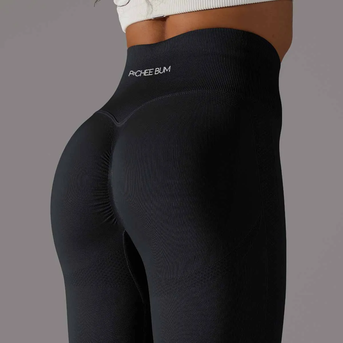 Women Yoga Leggings Pchee Bum Gym Leggings Seamless Sport Pants High Waist Fitness Leggings Bubble Butt Workout Running Pants