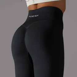 Leggings de ioga para mulheres, calças esportivas sem costura, cintura alta, com bunda bolha, melhor para corrida e academia