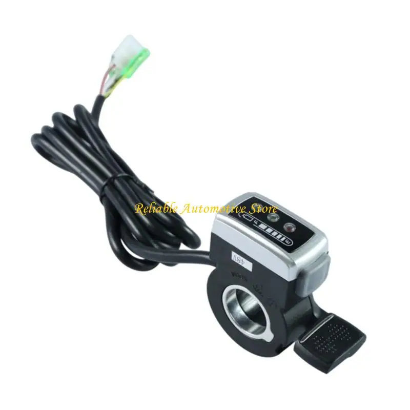 M68B Comfortable Electric Bikes Thumb Control Thumb Throttle for Ergonomic Designs Power Monitor in Electric Bike Accessory