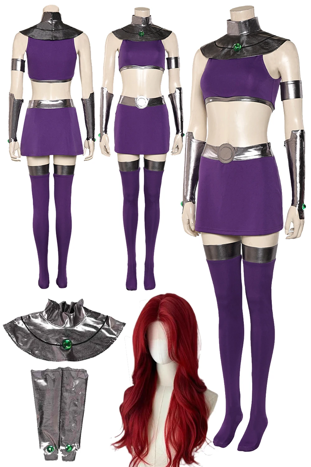 

Princess Koriand'r Cosplay Role Play Cartoon Teen Cosplay Titan Starfire Costume Adult Women Fantasy Fancy Dress Up Party Cloth