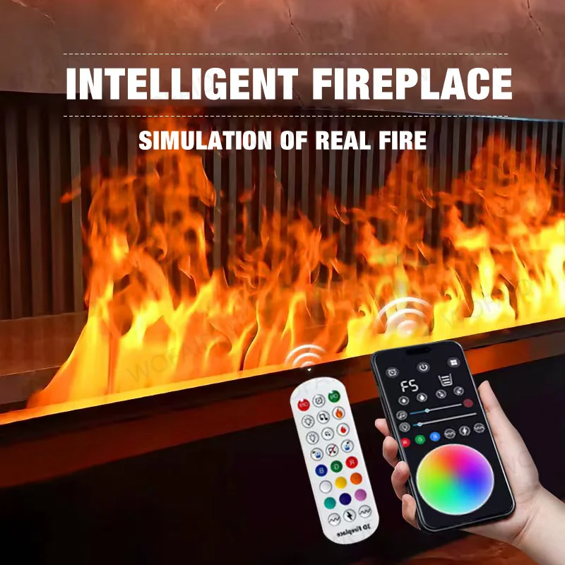 

App-Controlled Fireplace Group Buy10+ Units Discount: Smart Mist Fireplace Suite- OEM for EU Retailers Electic Vapor Firebox