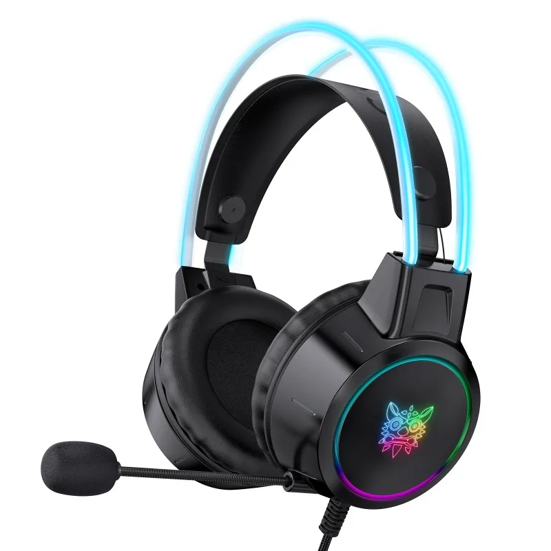 ONIKUMA X15 Pro Roze Kattenoren Gaming Headset Bedrade RGB Hoofdtelefoon 50MM Driver 3.5MM Stereo Geluid Flexibele Microfoon voor PC PS4 PS5 Xbox