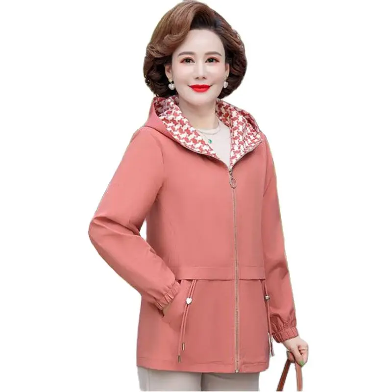 

Spring Coat 2023 New Fashion Western Style Middle-aged Thin Top Middle-aged And Old Women Spring And Autumn Windbreaker