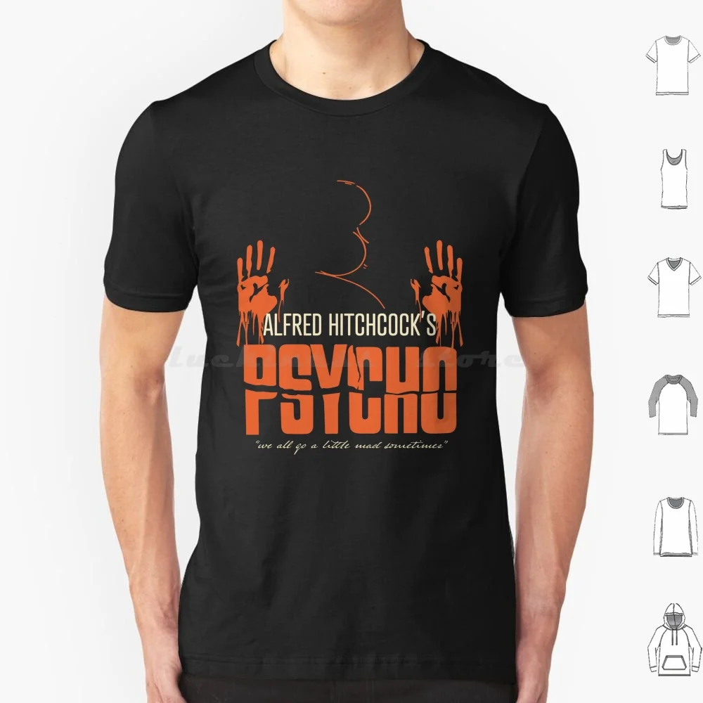 Alfred Hitchcock-Psycho T Shirt Big Size 100% Cotton Alfred Hitchcock Psycho Hitchcock Alfredhitchcock Movie Alfred Hitchcock