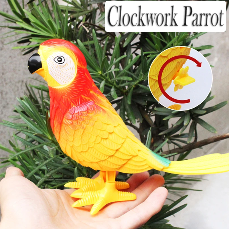 1PCS Kid Clockwork Toys Classic Toys Vintage Clockwork Toys Kids Bath Toys Clockwork Parrot Puzzle Animal Clockwork Toys