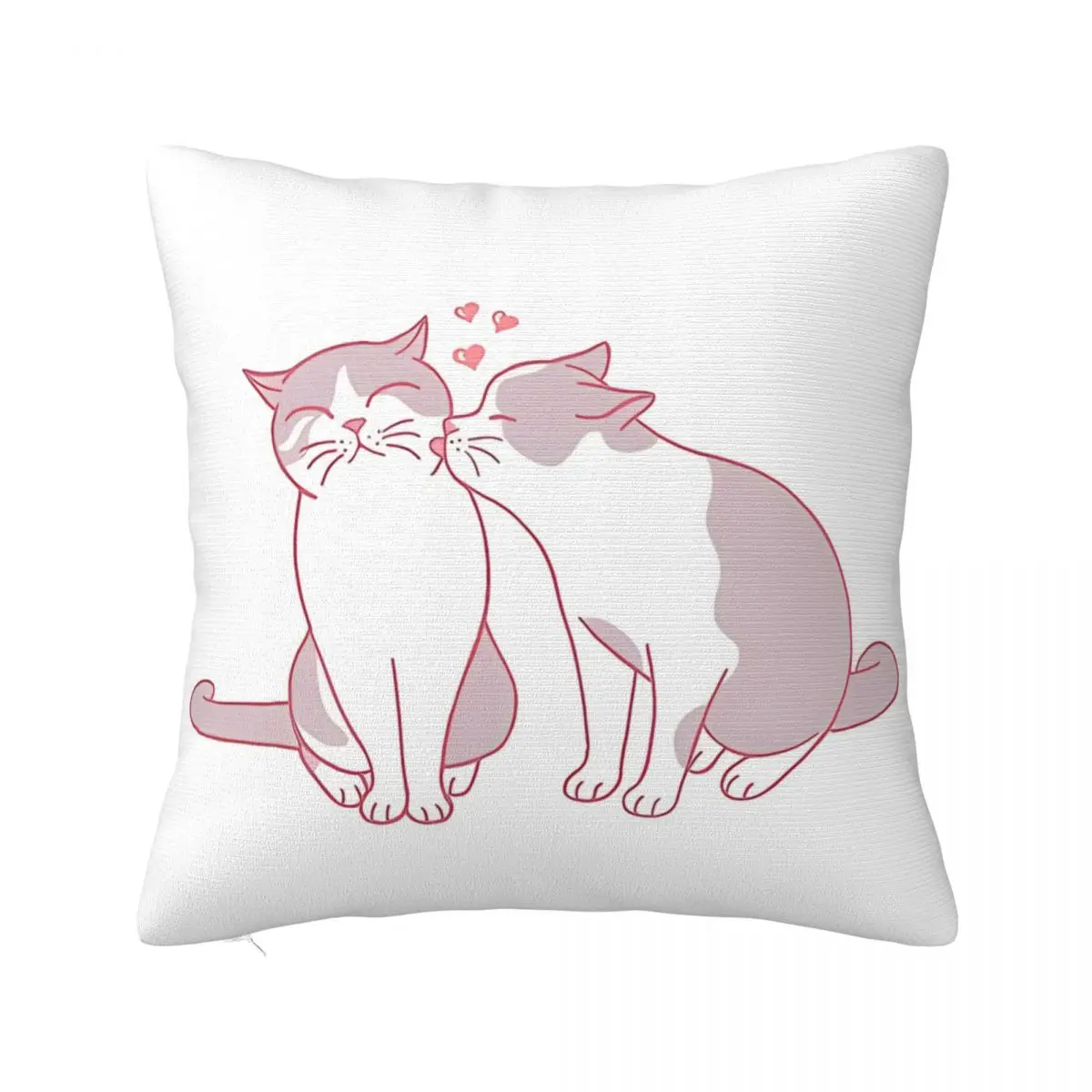 Love Kiss Cute Cat Pillow Case Cushion Cover Square Design Pillow Cover Vintage Pillowcases For Wedding Party Home Decor