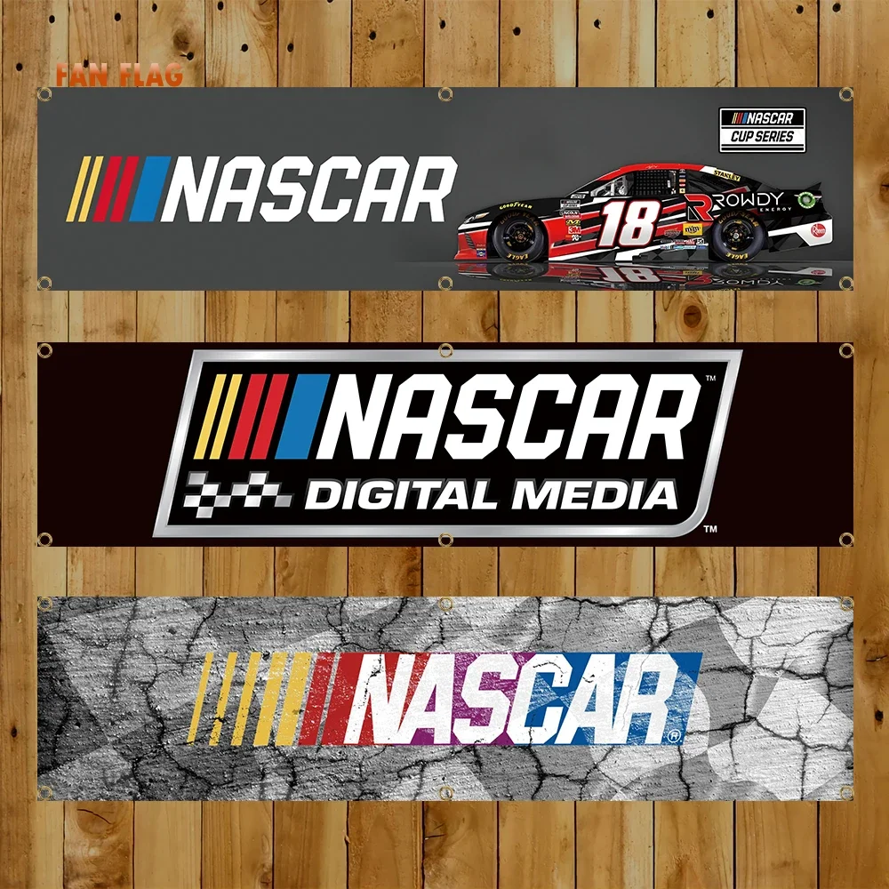 60x240cm Auto Parts-Nascar Tires Banner Flag Polyester Printed Garage or Outdoor Decoration Tapestry