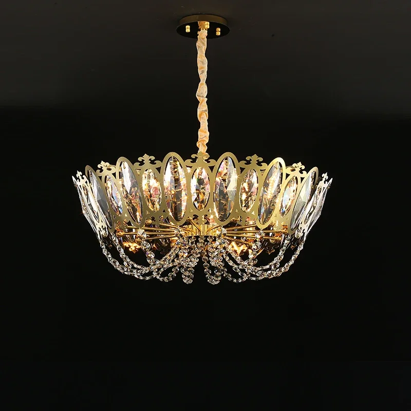 

Post Modern Crystal Luxury Golden Chandelier Art Decor Hanging Lamp For Living Room Dinning Room Lustre Light Fixture