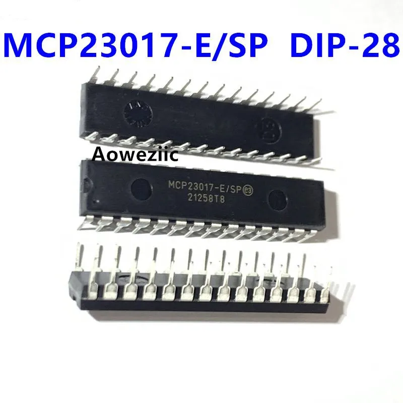 MCP23017-E/SP DIP-28 MCP23017 16-Bit I/O Expander กับ I2C อินเทอร์เฟซ IC Diy IO อิเล็กทรอนิกส์