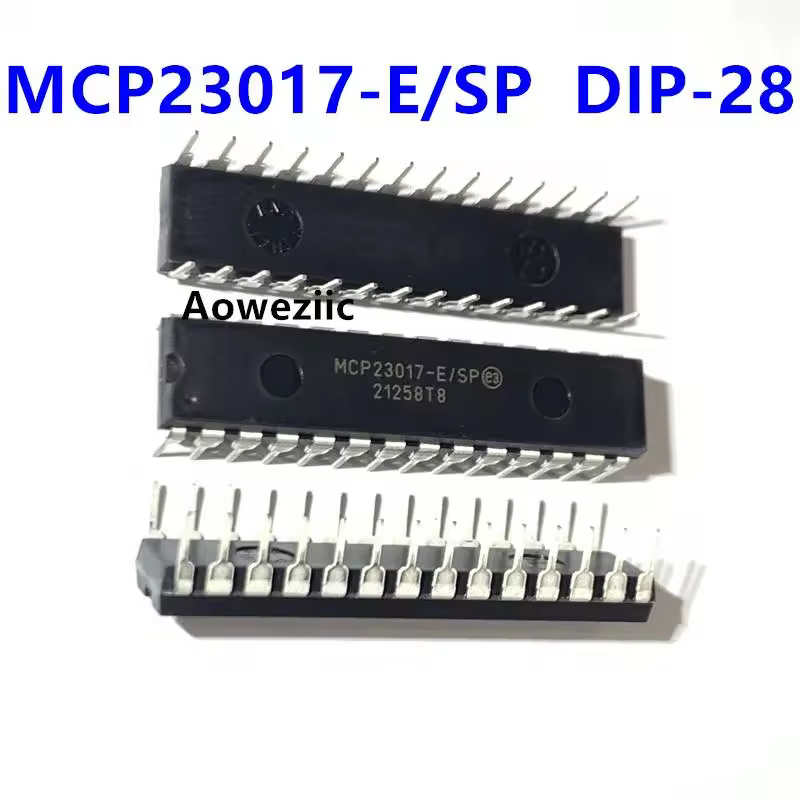 MCP23017-E/SP DIP-28 MCP23017 16-ביט I/O מרחיב עם ממשק I2C IC Diy IO אלקטרוני
