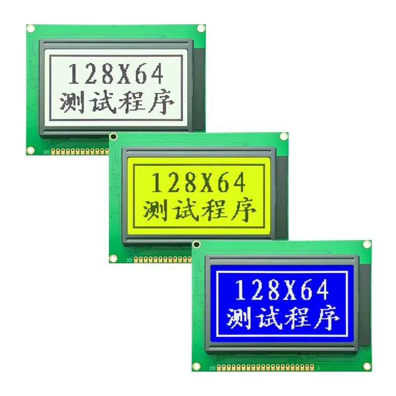 128x64A lcd display graphic lcd display 128*64 LCM module STN yellow green STN blue FSTN white background ks0107 control 5V 3.3V