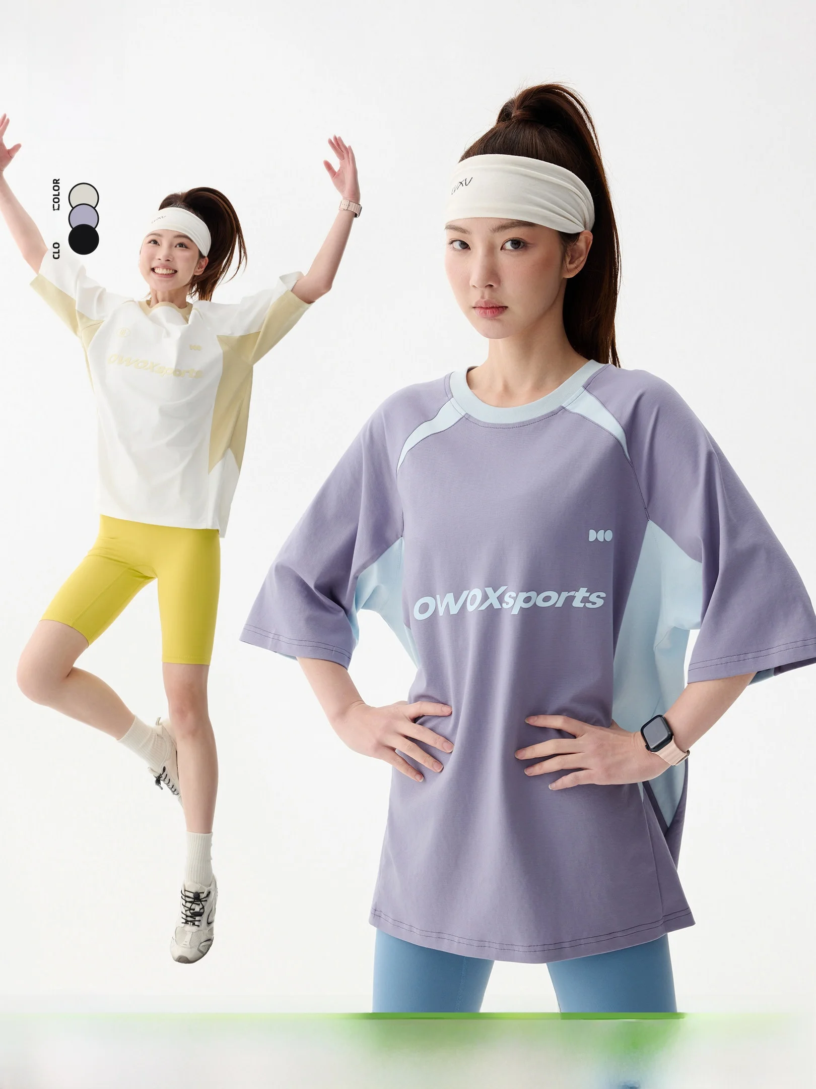 

Женская спортивная футболка Owox Outdoor Splice Color с коротким рукавом, свободного кроя, для фитнеса и отдыха, новинка лета 2026 года