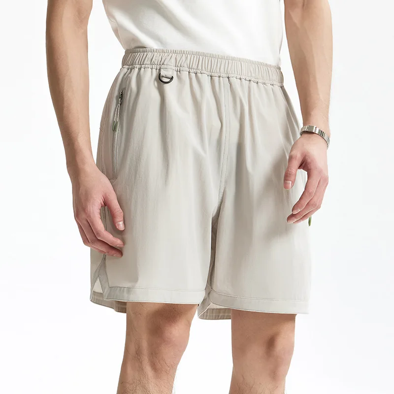 Stretch Sports Shorts 2026 Spring and Summer New Outdoor Street Solid Color Casual Shorts for Men