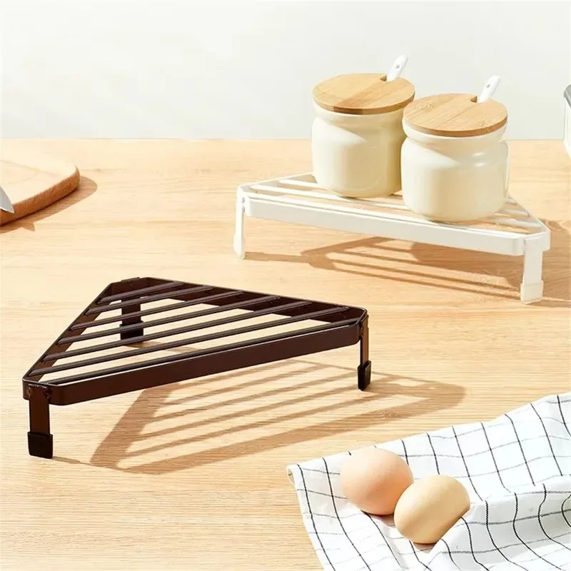 Floor to Ceiling Metal Triangular Pot Rack Heavy Duty Space Saving Kitchen Storage for Pots and Pans